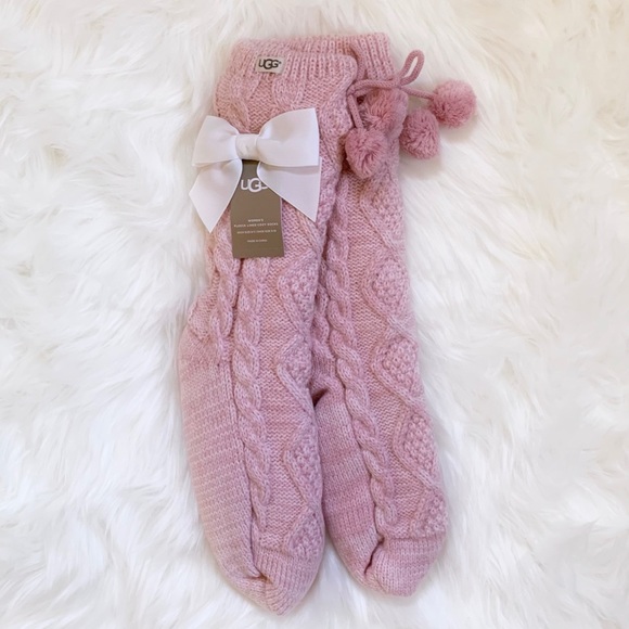 UGG Accessories - UGG Pom Pom Fleece Lined Cozy Socks